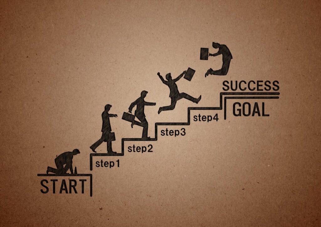 ノートに書いたキャリアアップのイメージ