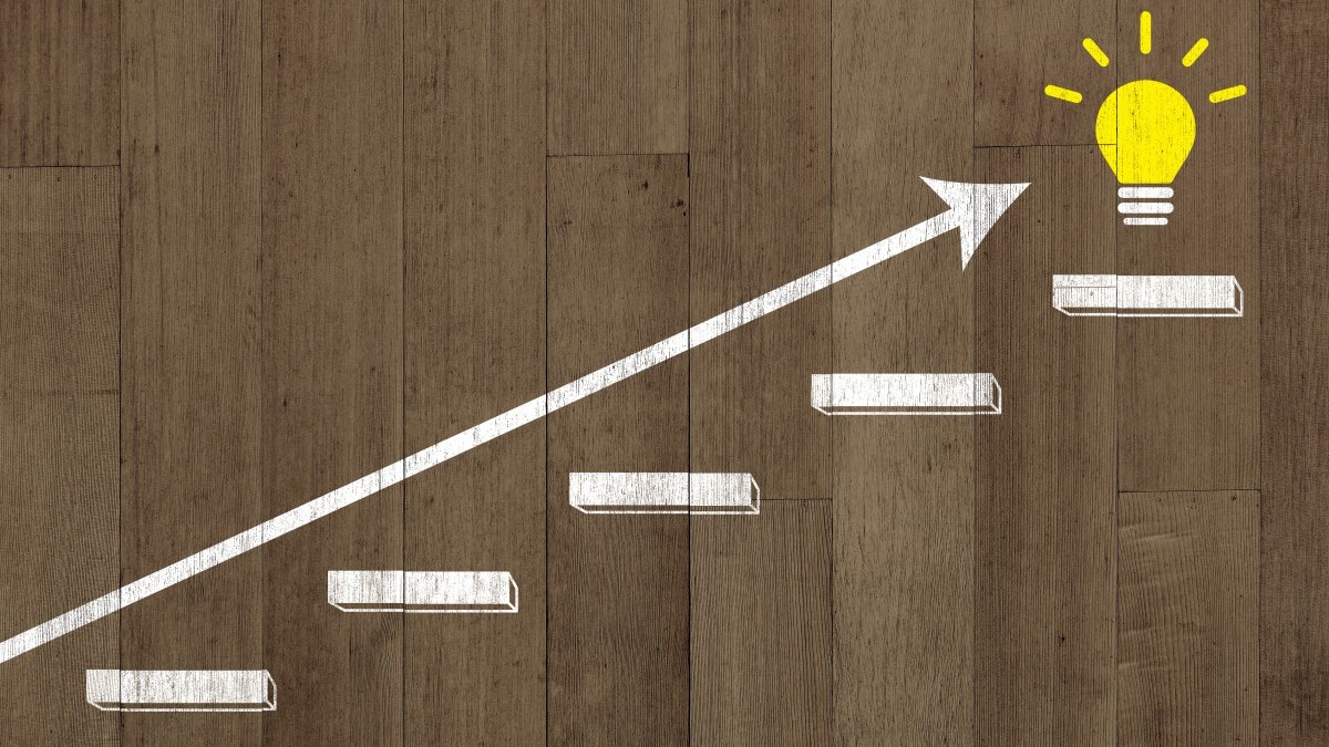 ステップを踏んだ末のアイデアのイラスト