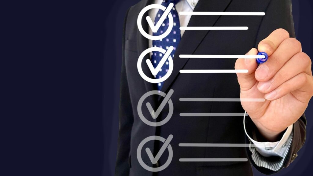 タスクを確認するビジネスマン