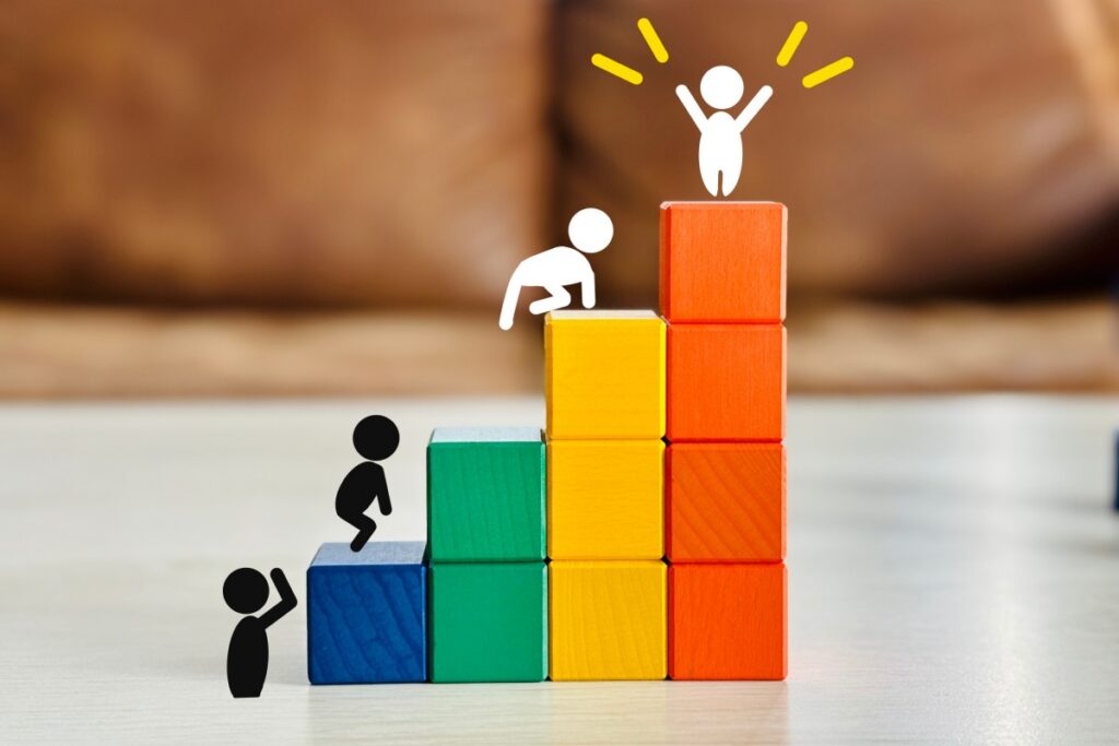 ステップアップしてゴールを達成する人