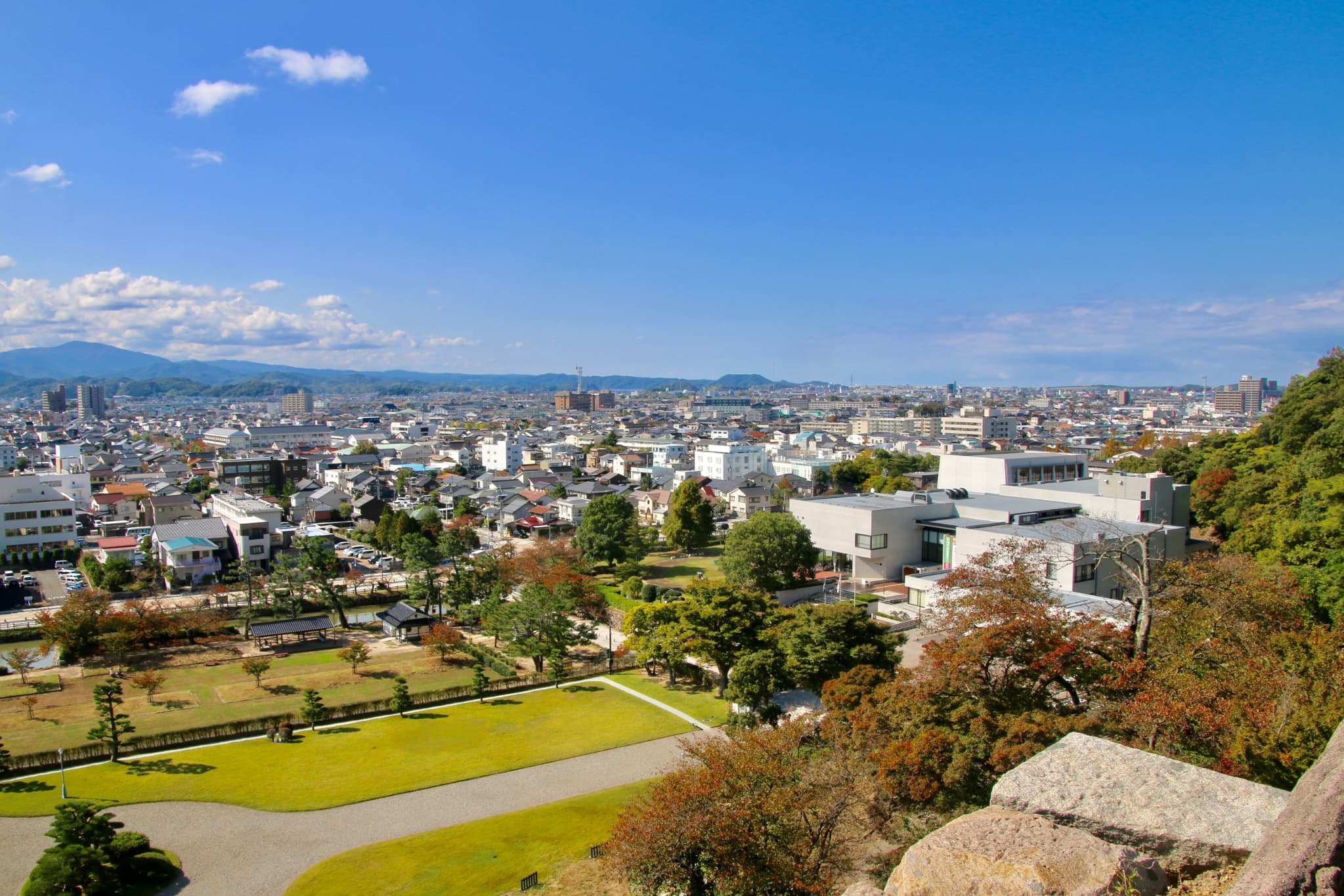 三階櫓跡からの眺望・鳥取城跡（鳥取県・鳥取市）