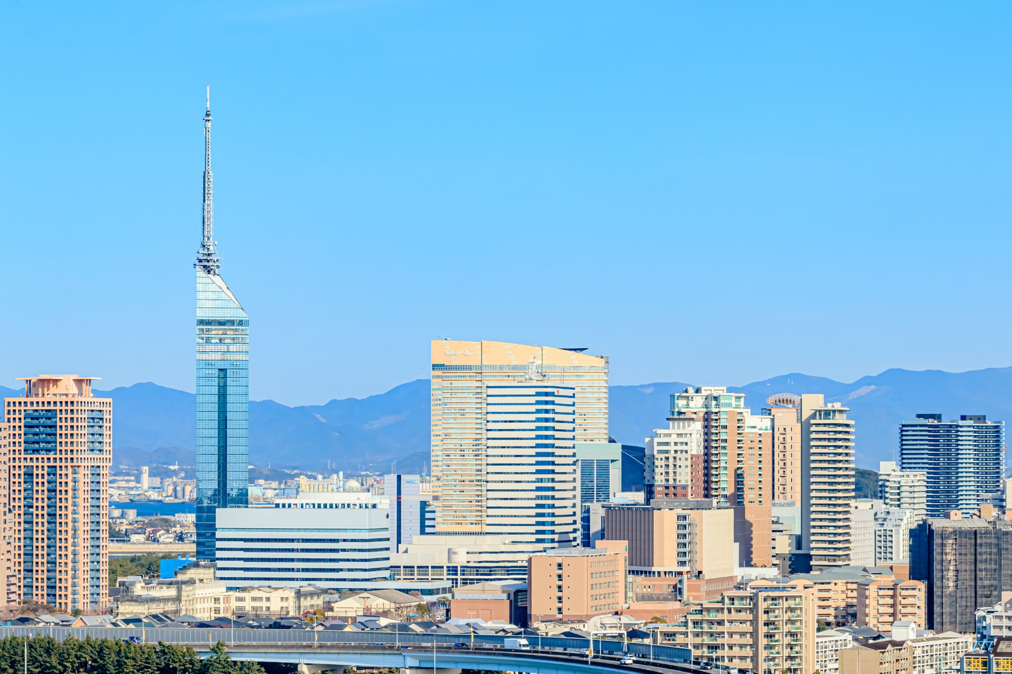 愛宕神社から見た福岡市内　福岡県福岡市