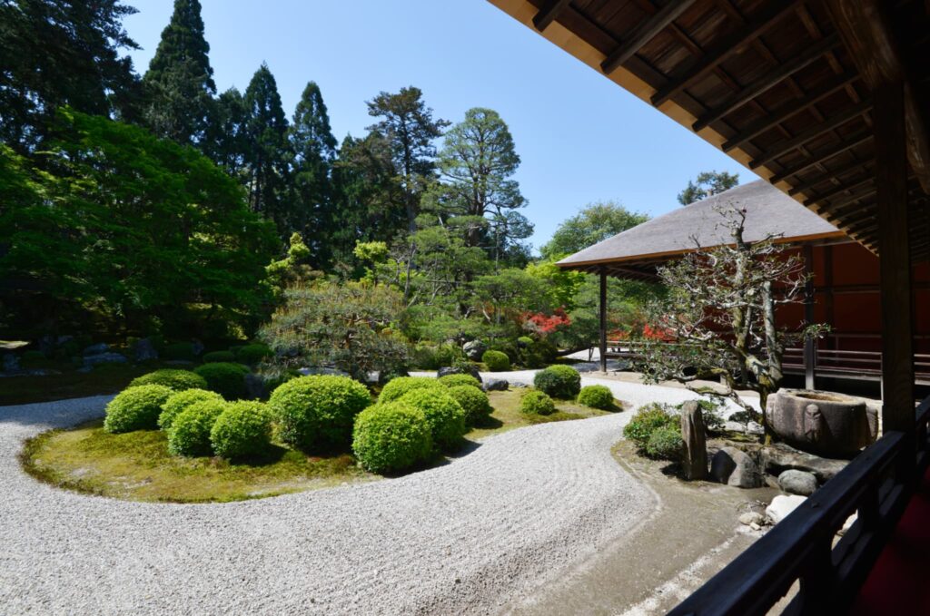 曼殊院　小書院から庭園を眺める　京都市左京区