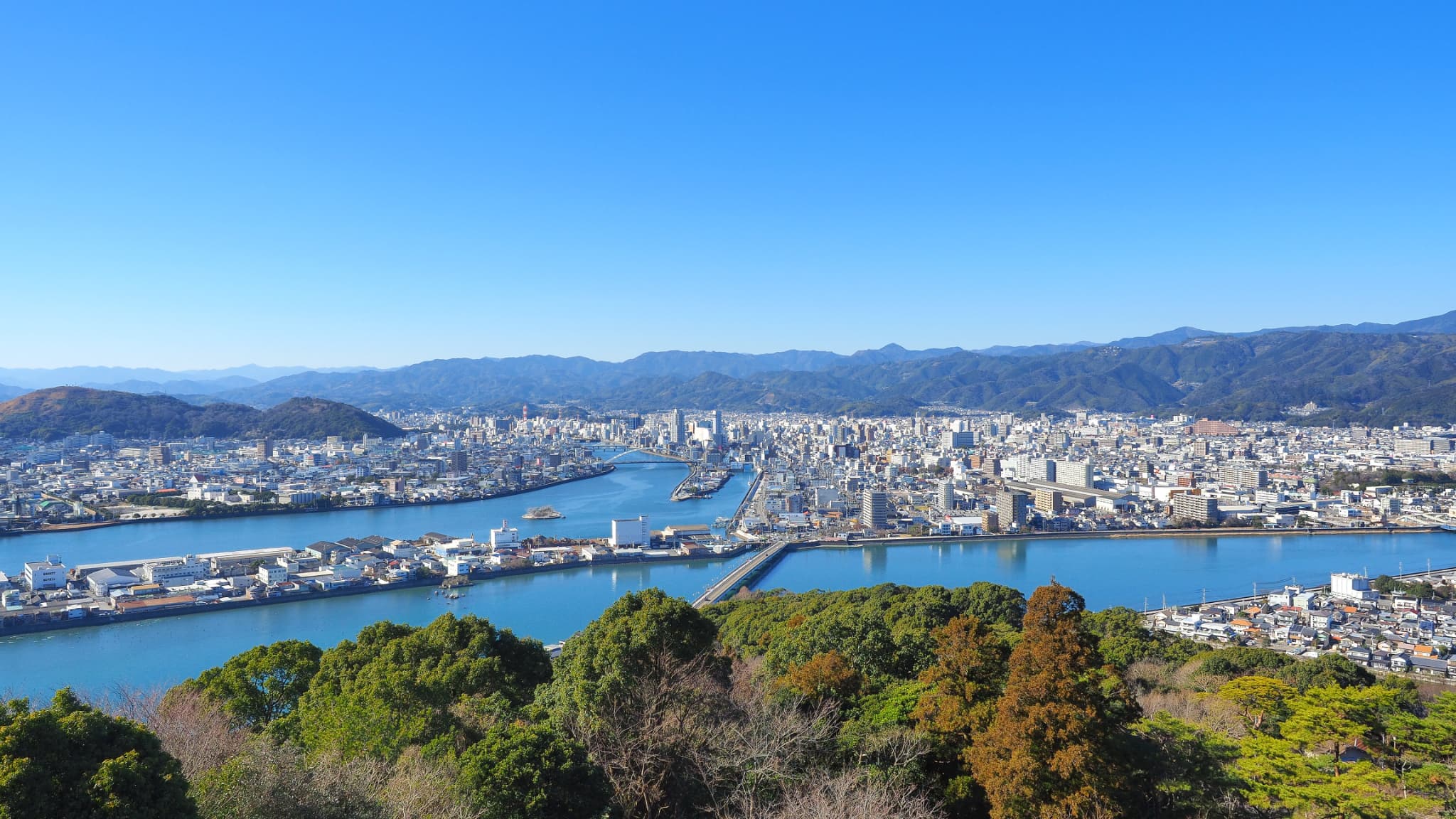 五台山から高知市街地