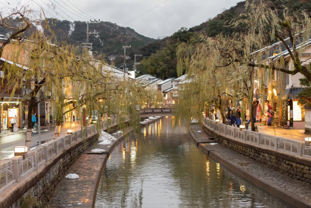 冬の城崎温泉