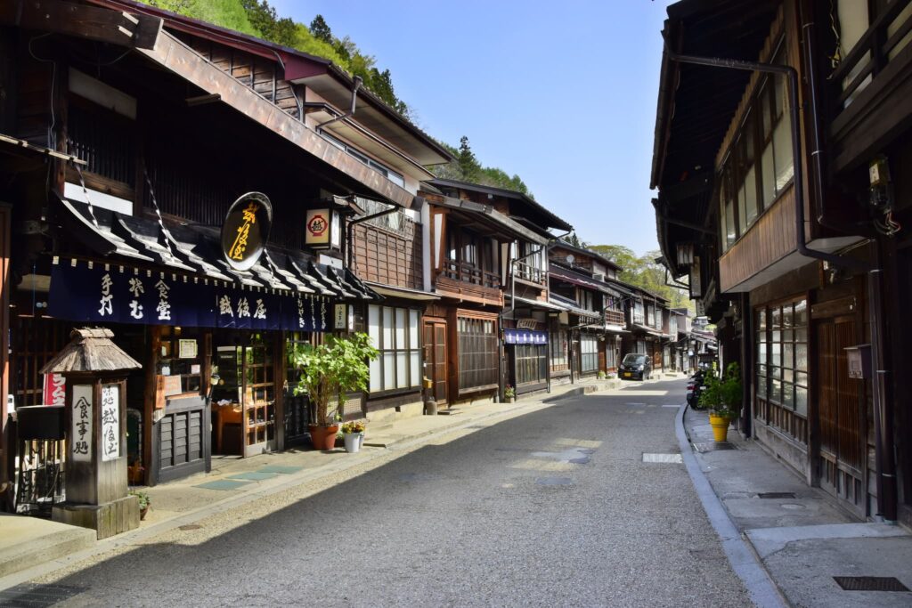 奈良井宿の町並み