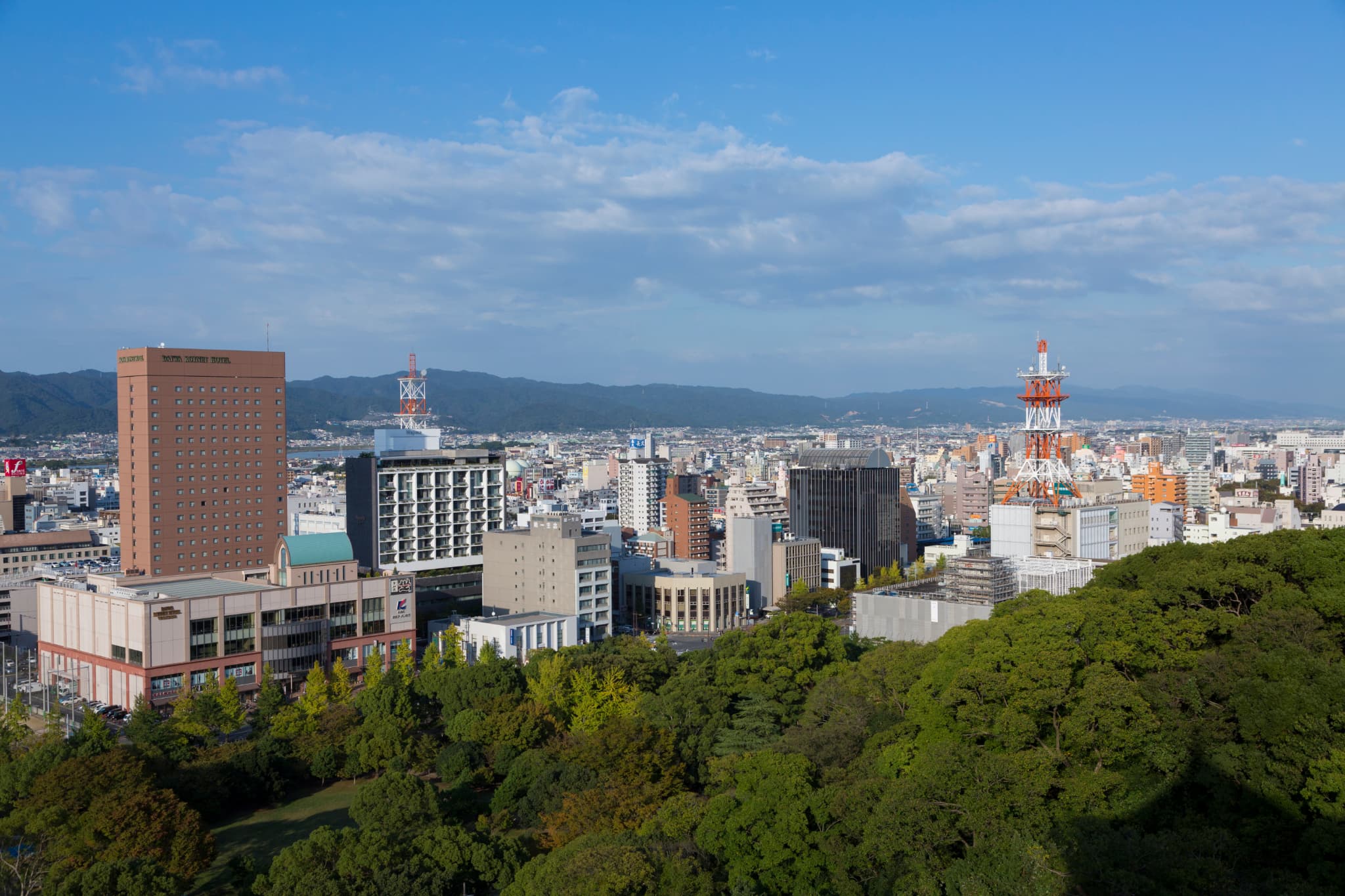 和歌山城からの和歌山市街地