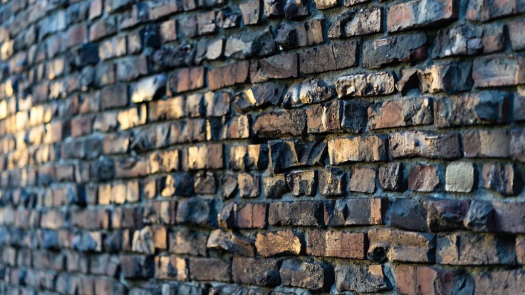 煉瓦ブロックの外壁